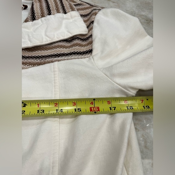 Prana Rowen Jacket – Ivory & Brown | Women’s Size Large (Fits Like Medium) - Picture 9 of 15